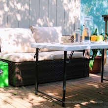 Event Outdoor-Klappstuhl aus schwarzem Kunststoff